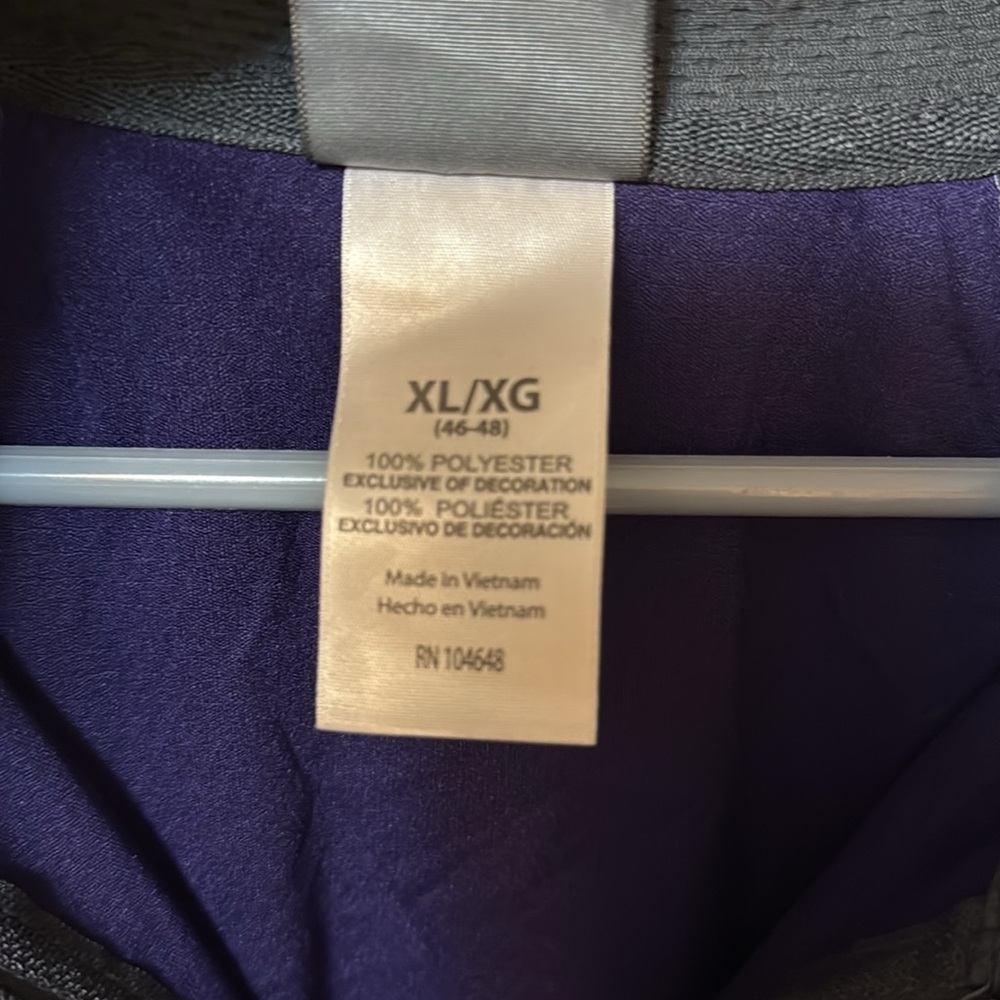 KA- Knights Apparel LSU Men's Purple and Gray Quarter-Zip Sweater Size XL - Picture 5 of 5
